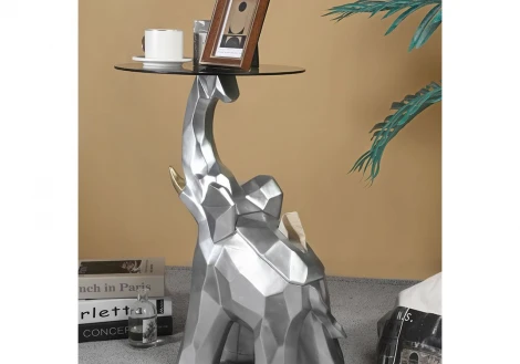 Статуэтка-столик Слон с подносом хром MY iNTERNO MY-D129