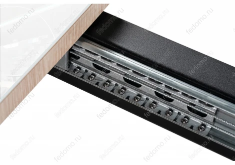 Стеклянный стол Джофри белый / венге светлый