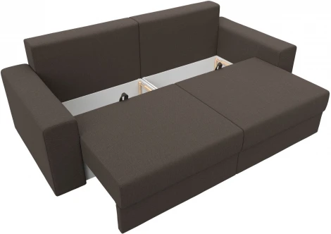 Диван прямой Майами (Коричневый/Рогожка) Лига Диванов арт.121153