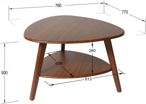 Стол журнальный Бруклин орех/орех от фабрики Mebelik