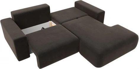 Диван угловой Лига-036 НПБ Классик правый угол (Коричневый/Велюр) Лига Диванов арт.121377