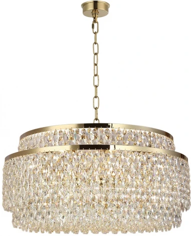 Подвесная люстра Newport 8530 8530/80 C gold polished (220V, на цепи, круглые)