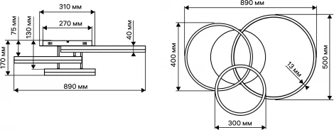Потолочная люстра светодиодная с ДУ Ritter Eclipse 52083 6