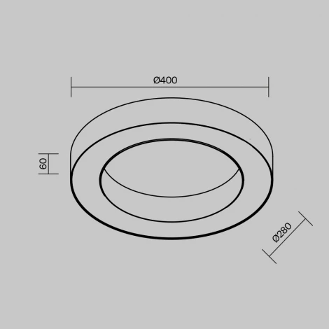 Потолочный светильник круглый светодиодный Maytoni Lua C093CL-36W3K-B (220V, круглые)
