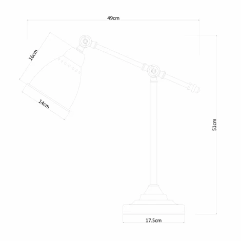 Офисная настольная лампа Arte Lamp Braccio A2054LT-1BK (220V)