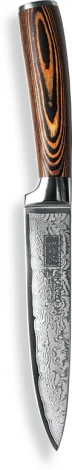 Набор из 4х ножей + универсальная подставка Omoikiri Damascus Suminagashi-SET 4996233