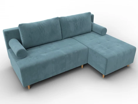 Диван угловой Лига-102 угол универсальный (ДСП,Брус,Фанера,Велюр/Бирюзовый) Лига Диванов 134790