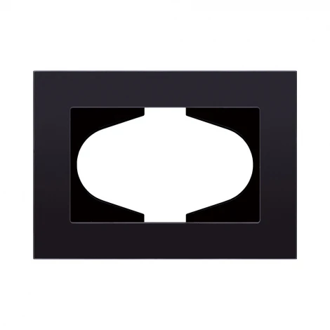 Рамка для двойной розетки стекло черный Kollinger Reflex MG RM120BK