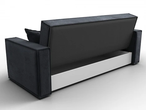 Диван-книжка Куба (ДСП,ЛДСП/Пластик/Велюр/Темно-серый) Лига Диванов 127463