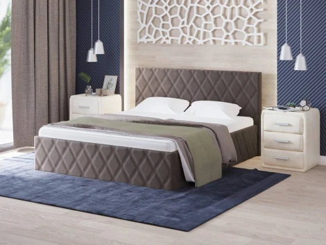 PROxSON Кровать Fresco (Ткань: Велюр Monopoly Капучино (297)) 80x200