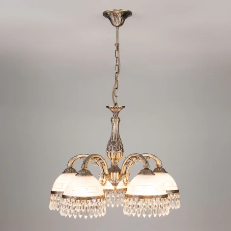 Подвесная люстра Eurosvet 22823 22823/5 античная бронза