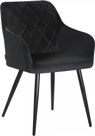 Стул обеденный ROBERT (черные матовые ножки, велюр V108-77 Чёрный)