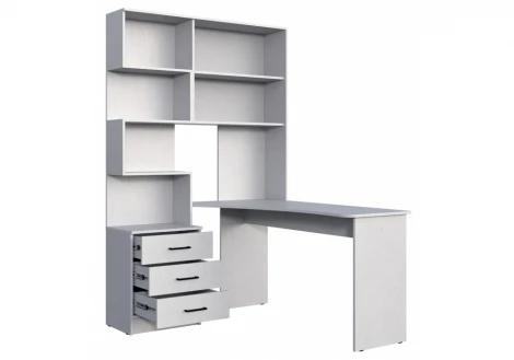 Компьютерный стол Эльброни правый белый 664906