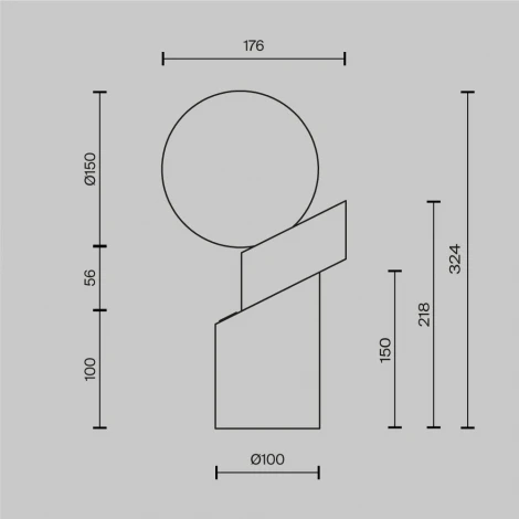Настольная лампа Maytoni Divario MOD468TL-L3B3K