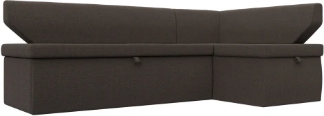 Диван кухонный угловой Омура правый угол (Коричневый/Рогожка) Лига Диванов арт.125896