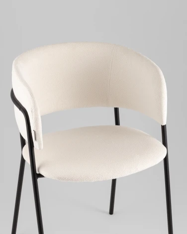 Кресло Нэлли New буклированный велюр белый Stool Group арт.УТ000039980