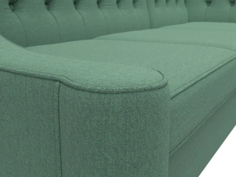 Диван кухонный угловой Бронкс правый угол (Зеленый/Рогожка) Лига Диванов арт.123822