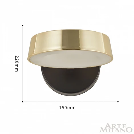 Бра Arte Milano 271079/1B BK/GD (LED, 220V, круглые)