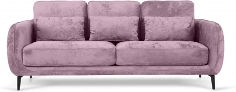Диван Amsterdam трехместный ОГОГО (арт.786592), (Ткань,Велюр/Фиолетовый)