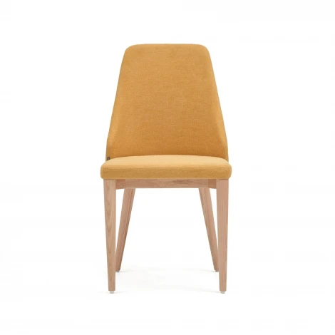 Rosie Стул из горчичной синели с ножками из массива ясеня La Forma (ex Julia Grup) арт.148342