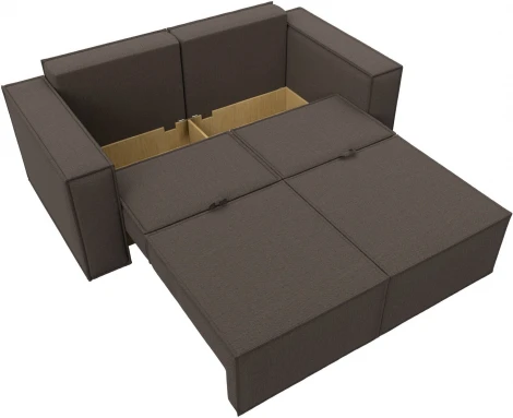 Диван прямой Куба мини (Коричневый/Рогожка) Лига Диванов арт.121890