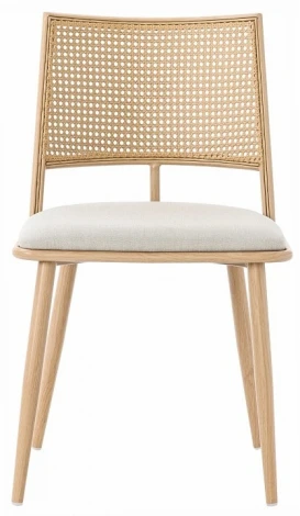 Стул Unity Echo Hesby (Бежевый,Черный/Металл,Ротанг,Велюр) арт.HSBI_DC2245_black