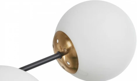 Потолочная люстра на штанге Arte Milano Neapolis-79808 279808/8 BK/GD (220V, шар)