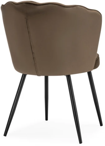 Стул Woodville на металлокаркасе Coral сappuccino / black 15585