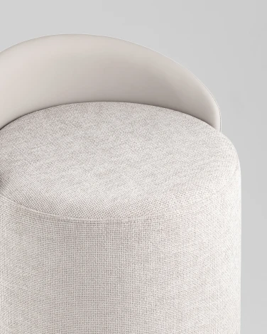 Пуф Тея спинка иск.кожа, сиденье шенилл светло-серый Stool Group УТ000042299