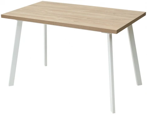Стол ФИН 120 Дуб Канзас/ белый каркас