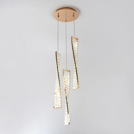 Подвесной светильник светодиодный хрустальный Modelux MODESTYLE MS.88910.3R GD