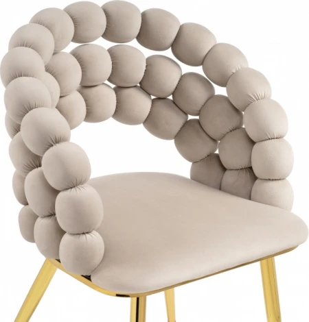 Стул на металлокаркасе Woodville Ball beige / gold