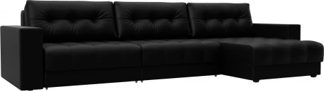 Диван угловой с декором Лига-049 НПБ Лонг Лига Диванов (Экокожа) арт.128307