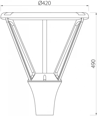 Наземный уличный светильник светодиодный IP65 Hinkley Dwell NC-105013-48W-SB (220V)