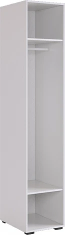 Ева Шкаф однодверный 100.01 Mebelson (ЛДСП,МДФ,ПВХ,Пластик/Светлое дерево,Белый) арт.UL.100-M.104.01.3101