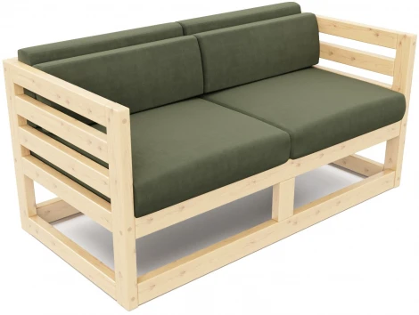 Диван Arsko Магнус М сосна велюр зеленый