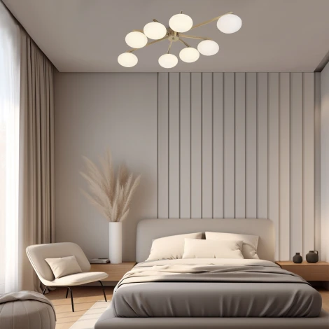 Потолочная люстра Eurosvet Opaline 70220/8 латунь (шар)