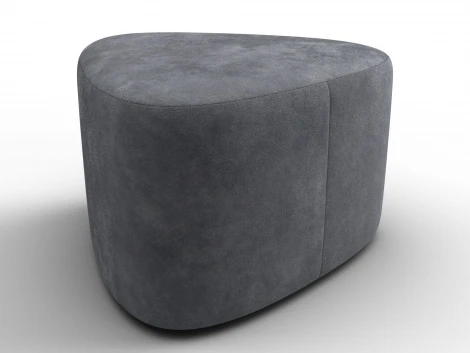 Пуф 004 (ДСП,Фанера/Пластик/Велюр/Темно-серый) Лига Диванов 132501