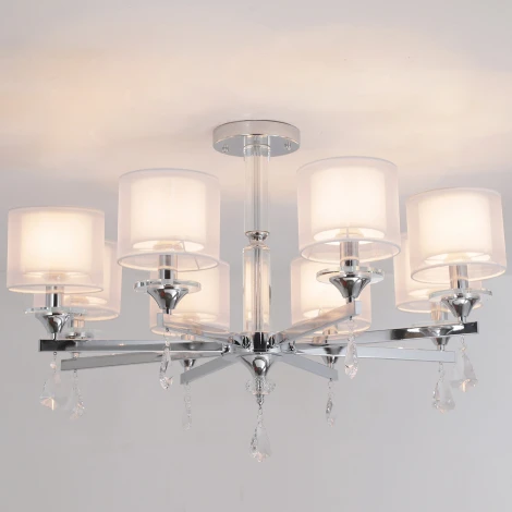 Потолочная люстра на штанге ILLUMICO IL1354-8CPA-29 CR Romei