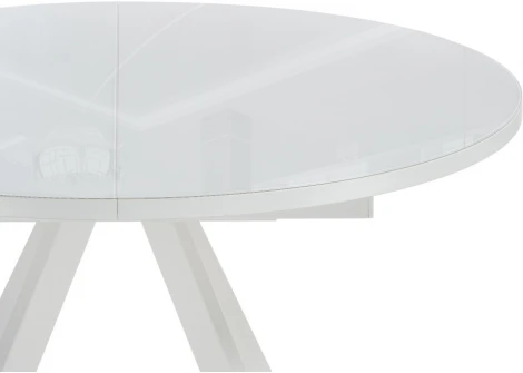 Стол стеклянный Notta Трейси 100(140)х100х75 белый 516559