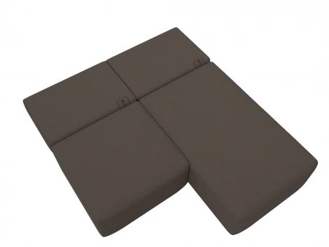 Диван угловой модульный Лига-060 НПБ угол универсальный (ЛДСП,Брус,Фанера/Пластик/Рогожка/Коричневый) Лига Диванов 129714