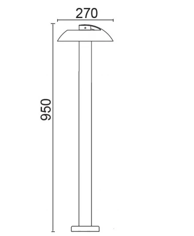 Наземный светильник светодиодный Oasis Light SPRIL W2252M-950 Gr
