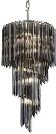 Подвесная люстра хрустальная Newport 8700 8711/S fume (220V, на цепи)