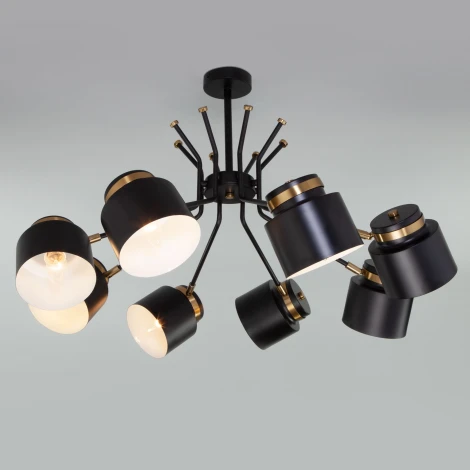 Умная потолочная люстра Eurosvet Batler 70133/8 черный