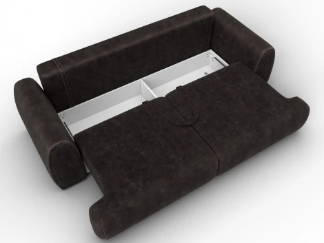 Диван прямой Лига-115 НПБ (ДСП,Фанера,Велюр/Коричневый) Лига Диванов 136929