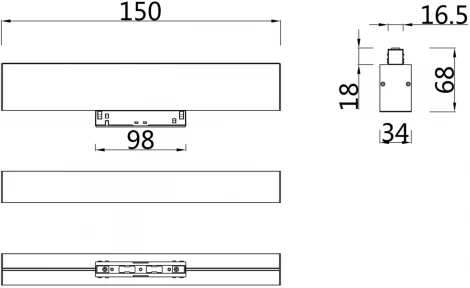 Трековый светильник Basis S35 4000K 7Вт LED (магнитный) Maytoni Technical TR012-2-7W4K-W (48V)