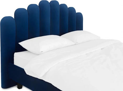 Кровать Queen II Sharlotta L 1600 ОГОГО (арт.577102), (Ткань/Синий)