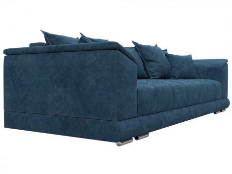 Диван прямой НордСтар НПБ (ДСП,ЛДСП,Брус/Пластик,Металл/Велюр/Синий) Лига Диванов 133194