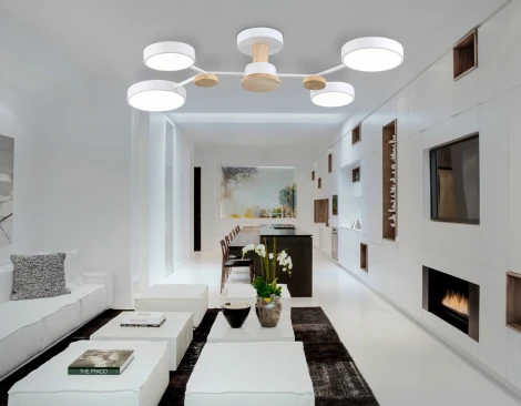 Потолочная люстра светодиодная на штанге с регулировкой цветовой температуры Ambrella COMFORT FL4858 (220V)