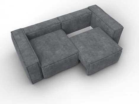 Диван прямой Лига-081 НПБ (ДСП/Пластик/Велюр/Темно-серый) Лига Диванов 130113